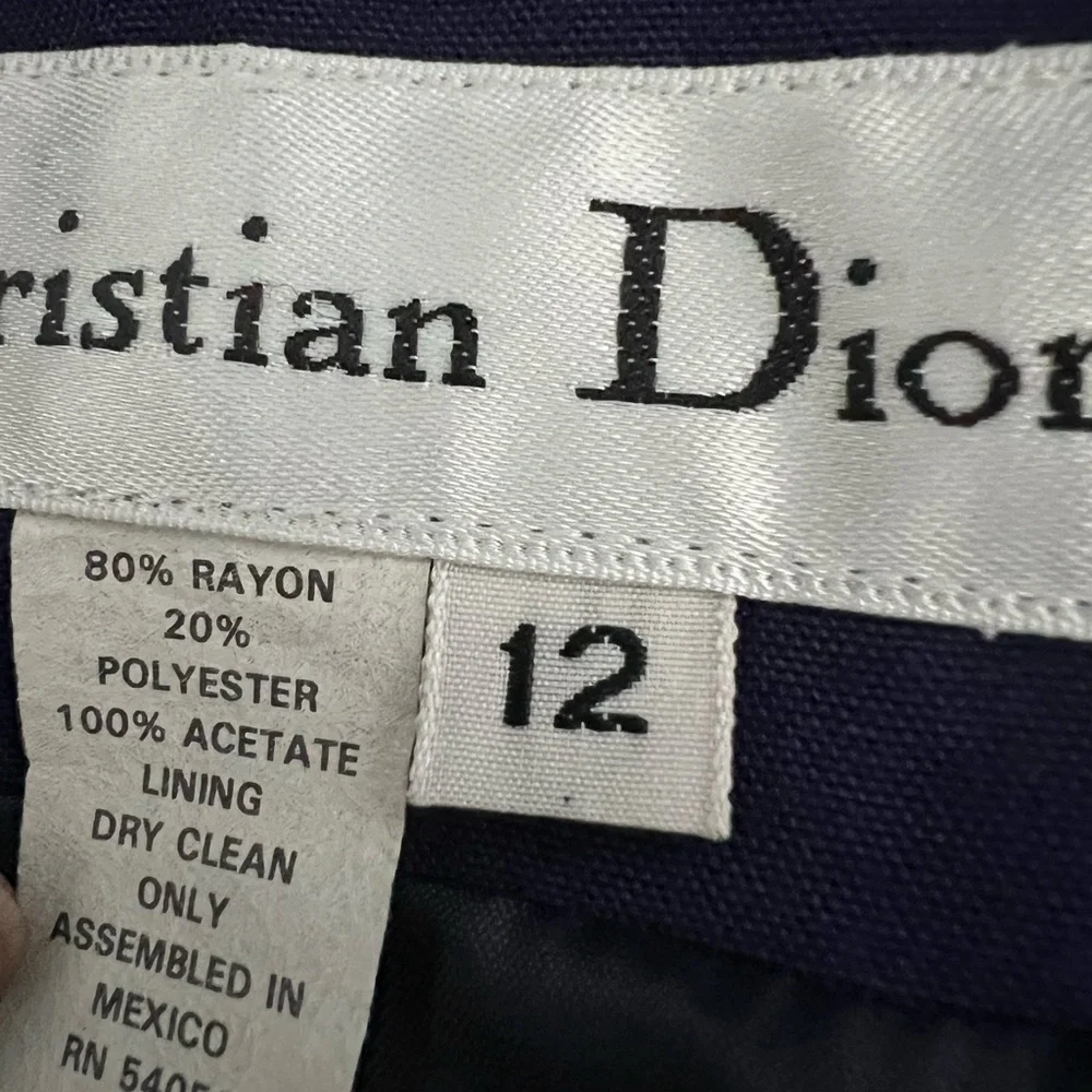 VINTAGE Dior Blue Double-Breasted Blazer sz 12